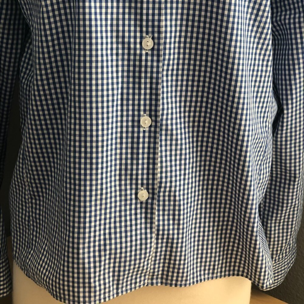 Pendleton Blue & White Gingham Shirt Women's Peti… - image 8